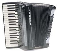 HOHNER AMICA IV 96 BASS PIANO ACCORDION WITH CASE