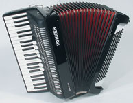 HOHNER BRAVO III 120 BASS Piano Accordion  - 41 key (case included) - BLACK