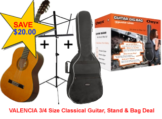VALENCIA 3/4 CLASSICAL GUITAR SUPER STUDENT PACK 2