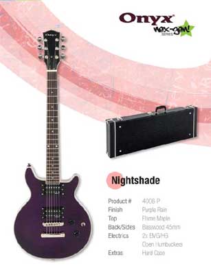ONYX EL 'NIGHTSHADE' ELECTRIC GUITAR BIRTHDAY SPECIAL