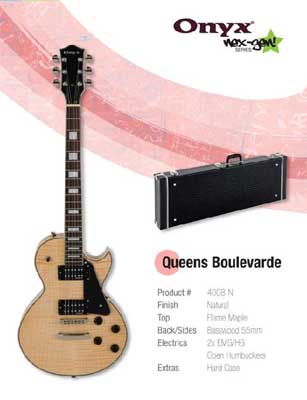 ONYX EL 'QUEENS BOULEVARDE' ELECTRIC GUITAR NATURAL