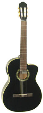TAKAMINE CLASSICAL ELECTRIC CUTAWAY GUITAR - BLACK TED31C